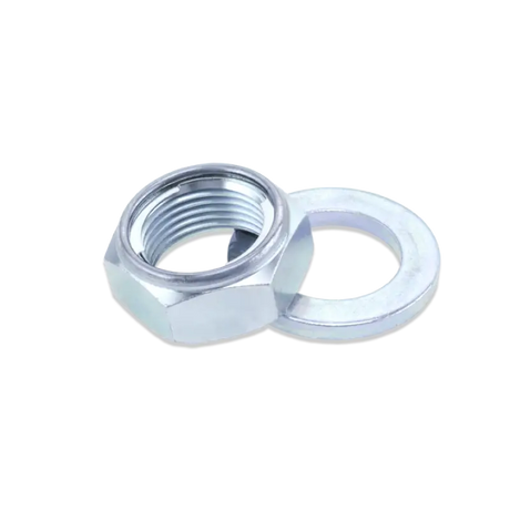 Silver Bolt AXN20 Locking Axle Nut 20Mm with attached washer for secure fitting