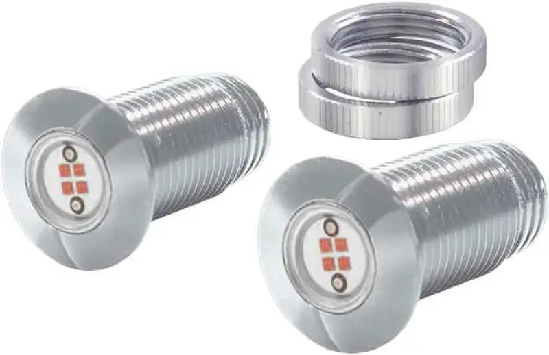 BAGGERNATION BOLTS-BRK-C Lightning Boltz Red Led Chrome
