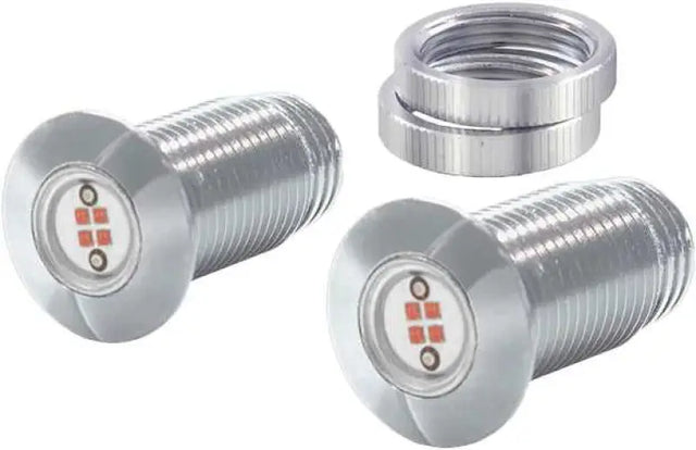 BAGGERNATION BOLTS-BRK-C Lightning Boltz Red Led Chrome