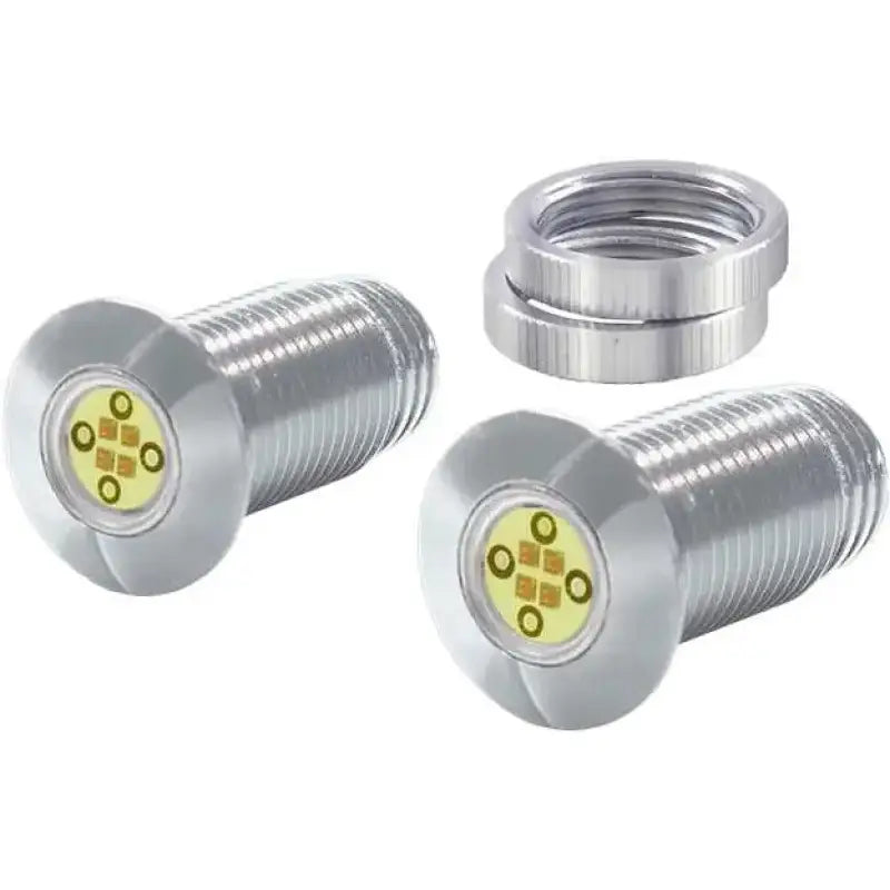 BAGGERNATION BOLTS-DRL-C Lightning Boltz Whte/Amber Led Chrome