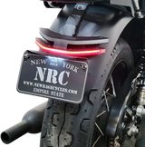 Motorcycle rear fender with integrated tail light and license plate holder for BONNEVILLE-FE