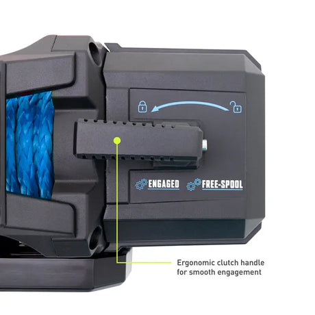 Borne Off-Road 10K Winch - Blue Synthetic Rope - Winches & Hitches