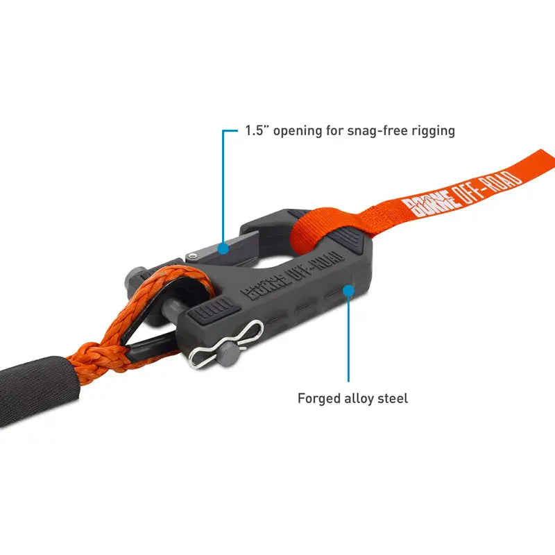 Borne Off-Road 10K Winch - Orange Synthetic Rope - Winches & Hitches