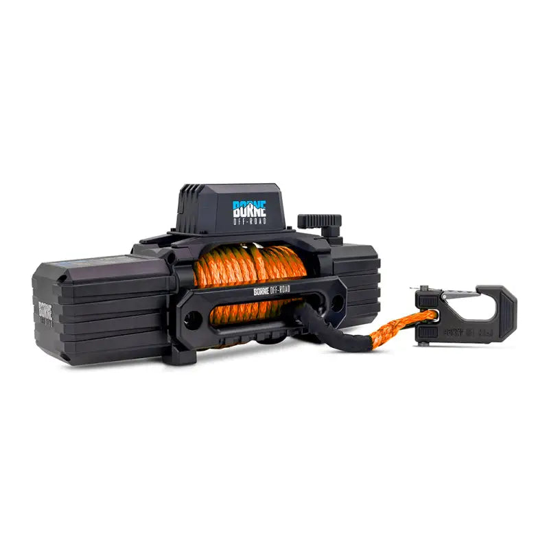 Borne Off-Road 10K Winch - Orange Synthetic Rope - Winches & Hitches