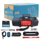 Borne Off-Road 10K Winch - Red Synthetic Rope - Winches & Hitches