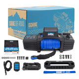 Borne Off-Road 12K Winch - Blue Synthetic Rope - Winches & Hitches