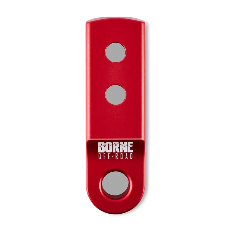 Borne Off-Road CNC Hitch Receiver Shackle 2in Red - Truck & Automotive