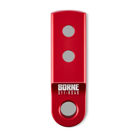 Borne Off-Road CNC Hitch Receiver Shackle 2in Red - Truck & Automotive