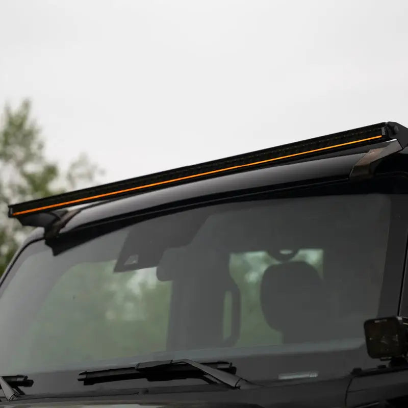 Black vehicle roof light bar single row straight 10in for off-road trucks and SUVs