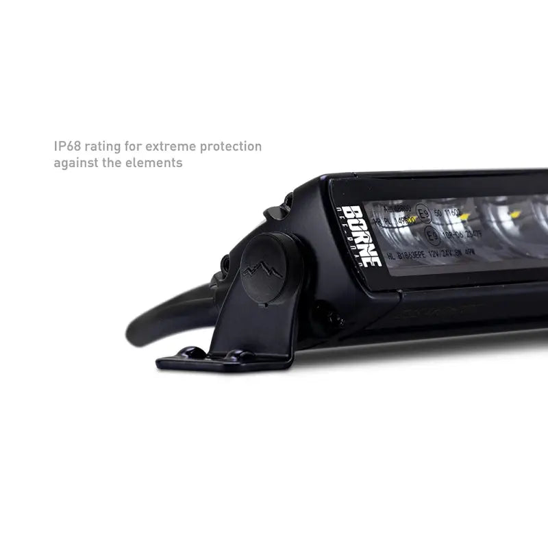 Black LED Light Bar Single Row Straight for Borne Off-Road Light Bar Single Row Straight 10in