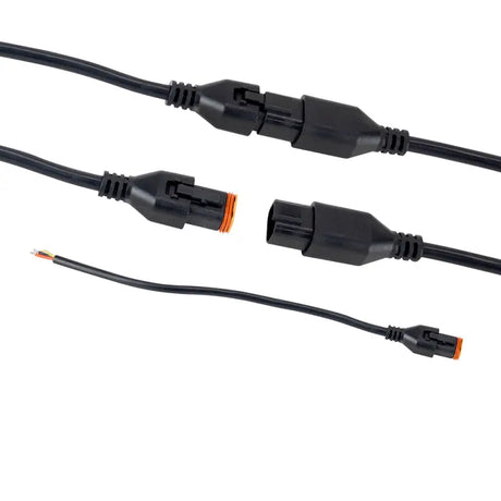 Black electrical connectors with wires for Borne Off-Road Light Bar Single Row Straight 10in