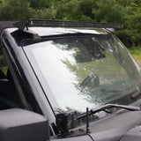 Black off-road vehicle with Borne Off-Road Light Bar Single Row Straight 30in installed