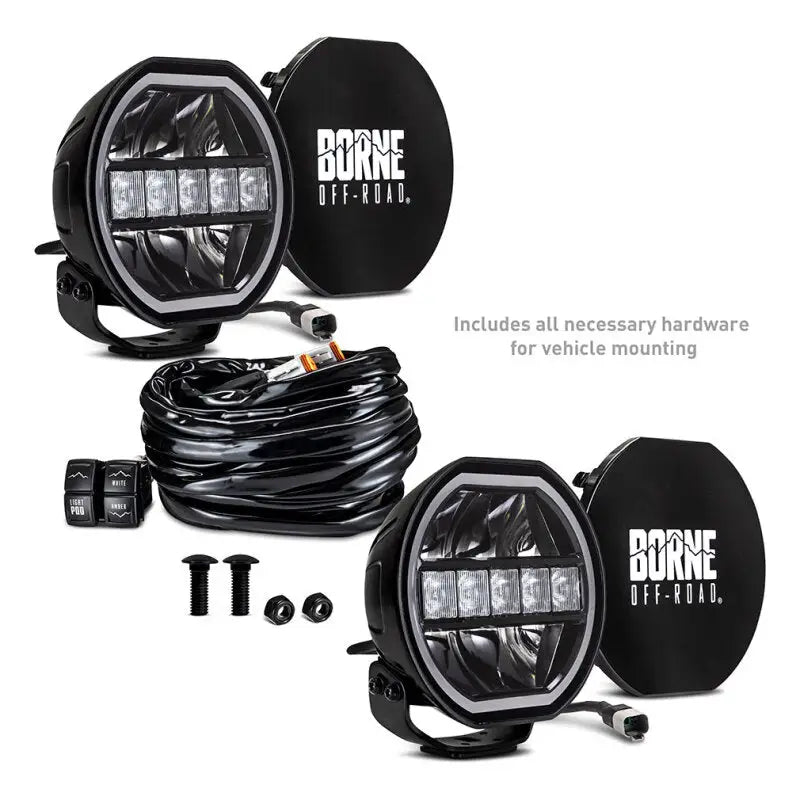 Borne Off-Road Light (Kit of 2) 7in Round - Lights