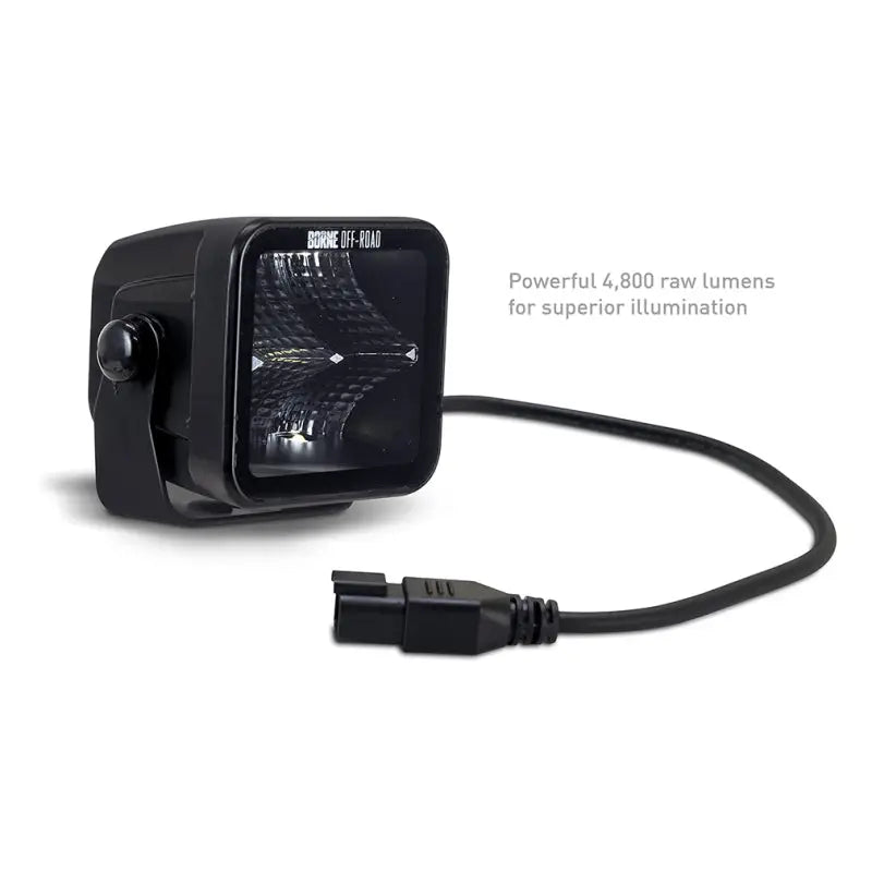 Black off-road LED light pods with cable for 3x3 flood RV parts & accessories