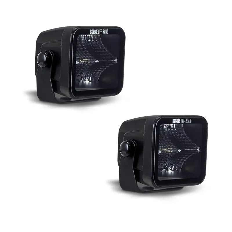 Black square Off-Road Light Pods 3x3 Flood for RV parts & accessories