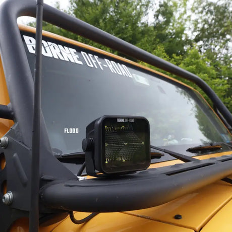 Black off-road flood light pods for RV parts & accessories in a 3x3 flood setup