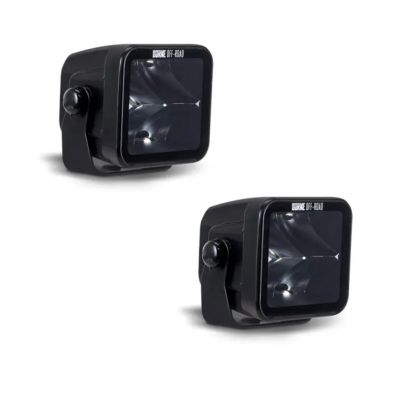 Black cube light pods with 3x3 spot design for RV parts & accessories
