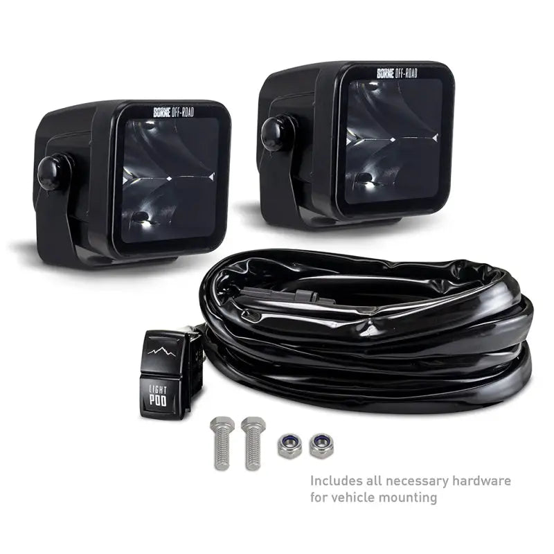 Off-road vehicle light pods 3x3 spot kit for RV parts & accessories setup