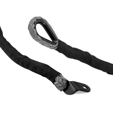 Black synthetic rope with thimble and bracket for Borne Off-Road RV parts & accessories