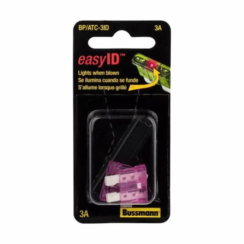 Automotive easy ID fuses with blown fuse indicator, BP/ATM-5ID Bussmann 2Pk lightweight design