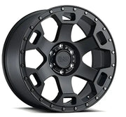 Matte black rugged wheel with multi-spoke design for Gauntlet MT BLK 20x9 5x150 trucks