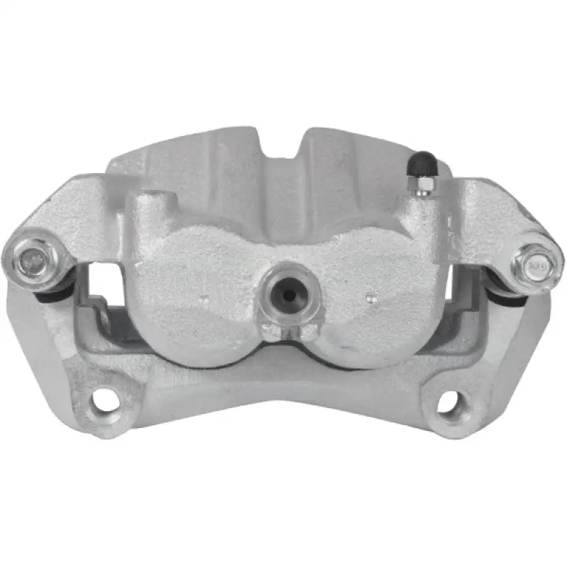 Silver car brake caliper OE replacement with installation hardware for easy fitment