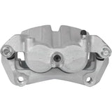 Silver car brake caliper OE replacement with installation hardware for easy fitment