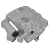 Silver-colored brake caliper OE replacement with installation hardware for easy upgrade