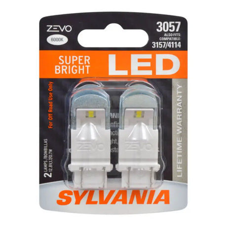 Two Zevo LED brake light bulbs in packaging for brake light upgrade