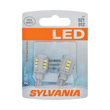 Two LED brake light bulbs in packaging for bright Cool White illumination