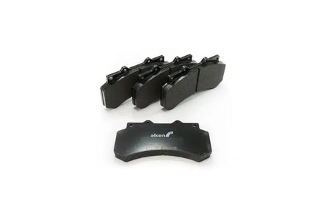 Black semi-metallic brake pads for Alcon BKF1551K61 brake kit replacement set of 4