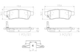 Brake Pad FMSI Number D1100-8206; Ceramic; Set Of 4; With Hardware - Truck & Automotive