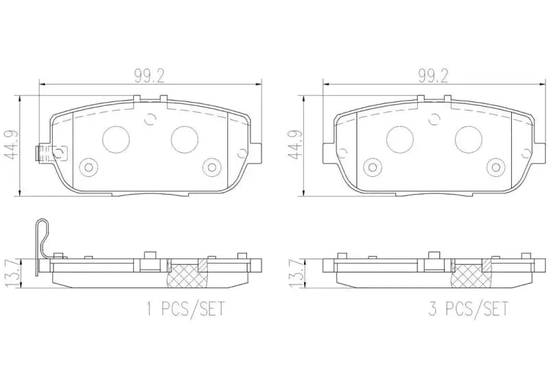 Brake Pad FMSI Number D1180-8296; Ceramic; Set Of 4 - RV and Auto Parts