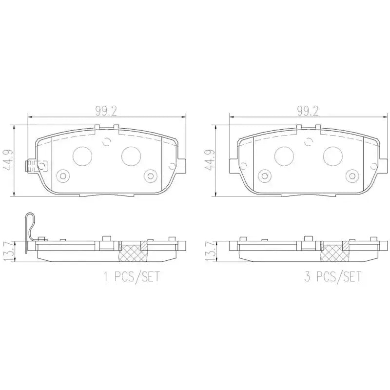Brake Pad FMSI Number D1180-8296; Ceramic; Set Of 4 - RV and Auto Parts