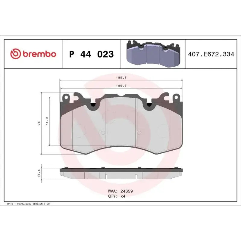 Brake Pad FMSI Number D1426-8543; Low-Metallic; Set Of 4 - Truck & Automotive