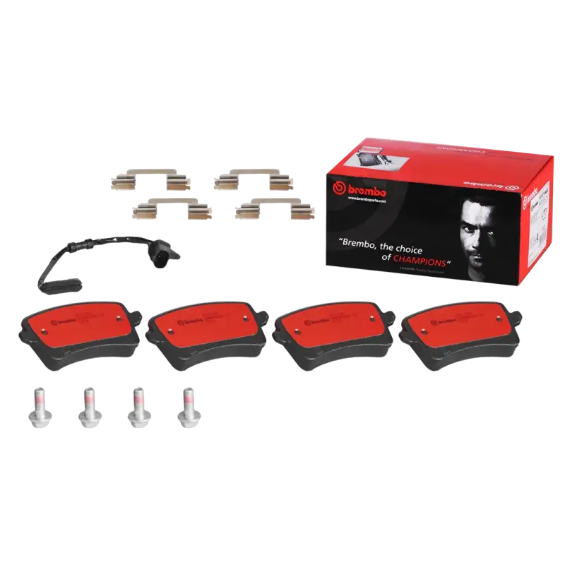 Brake Pad FMSI Number D1547-8755; Ceramic; Set Of 4; With Hardware/ Brake Caliper Screws - RV and Auto Parts