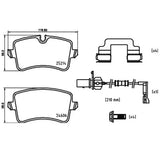Brake Pad FMSI Number D1547-8755; Low-Metallic; Set Of 4; With Hardware/ Brake Caliper Screws - RV and Auto Parts