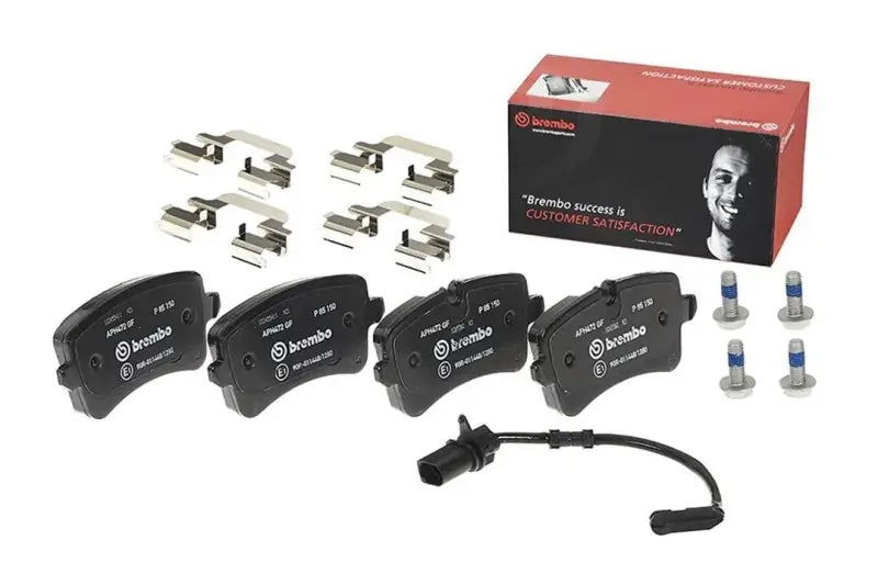 Brake Pad FMSI Number D1547-8755; Low-Metallic; Set Of 4; With Hardware/ Brake Caliper Screws - RV and Auto Parts