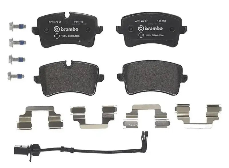 Brake Pad FMSI Number D1547-8755; Low-Metallic; Set Of 4; With Hardware/ Brake Caliper Screws - RV and Auto Parts