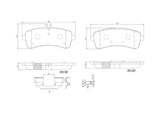 Brake Pad FMSI Number D1681-8911; Ceramic; Set Of 4; With Hardware/ Brake Caliper Screws - RV and Auto Parts