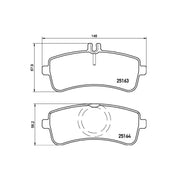Brake Pad FMSI Number D1681-8911; Low-Metallic; Set Of 4; With Hardware/ Brake Caliper Screws - RV and Auto Parts