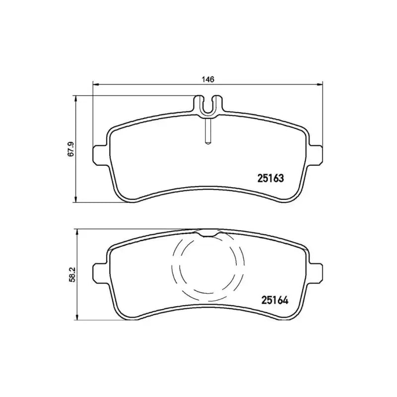 Brake Pad FMSI Number D1681-8911; Low-Metallic; Set Of 4; With Hardware/ Brake Caliper Screws - RV and Auto Parts