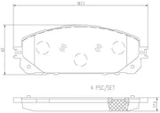 Brake Pad FMSI Number D1709-8932; Ceramic; Set Of 4; With Hardware - RV and Auto Parts