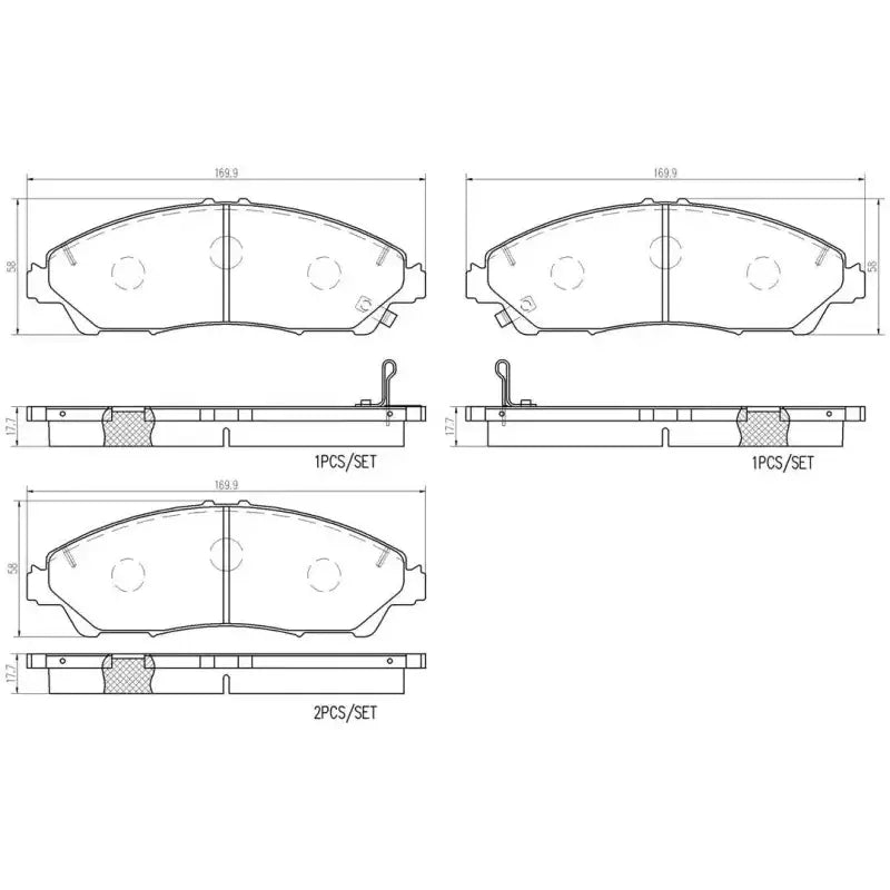Brake Pad FMSI Number D1723-8396; Ceramic; Set Of 4 - RV and Auto Parts