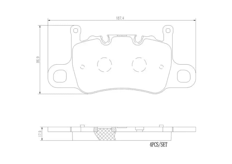 Brake Pad FMSI Number D1740-8963; Ceramic; Set Of 4 - RV and Auto Parts