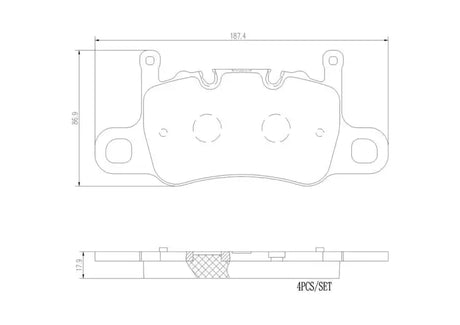 Brake Pad FMSI Number D1740-8963; Ceramic; Set Of 4 - RV and Auto Parts