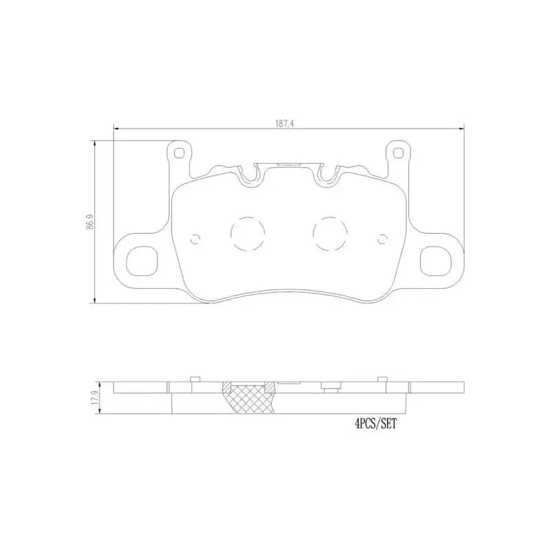 Brake Pad FMSI Number D1740-8963; Ceramic; Set Of 4 - RV and Auto Parts
