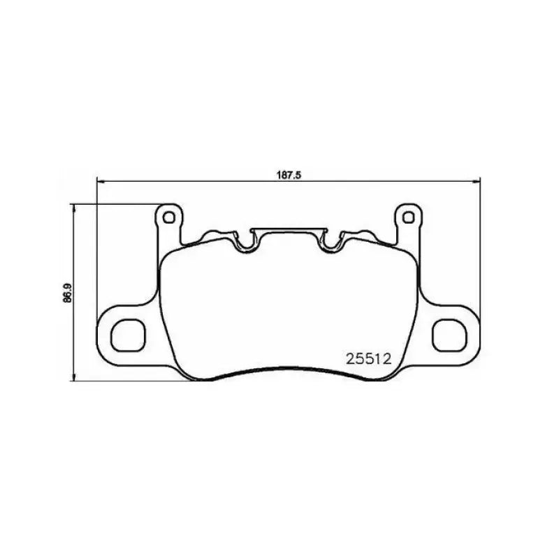 Brake Pad FMSI Number D1740-8963; Low-Metallic; Set Of 4 - RV and Auto Parts