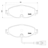 Brake Pad FMSI Number D1760-8989; Low-Metallic; Set Of 4; With Brake Caliper Screws - RV and Auto Parts