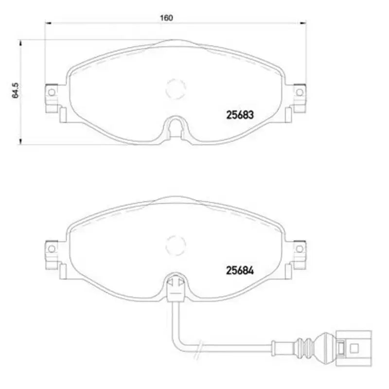 Brake Pad FMSI Number D1760-8989; Low-Metallic; Set Of 4; With Brake Caliper Screws - RV and Auto Parts